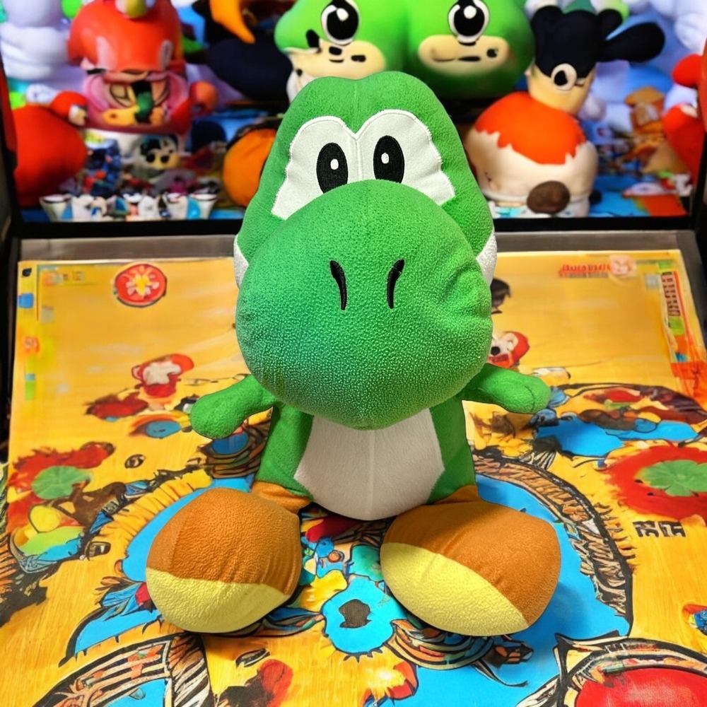Yoshi Rare Super Soft Medium Plush Dinosaur Nintendo Super Mario World *NO TAGS*